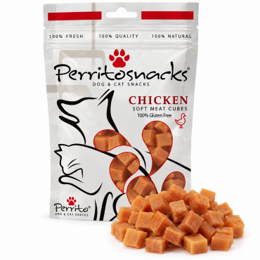 PERRITO chicken cubes gardums kubiciņi ar vistas gaļu 50 gr