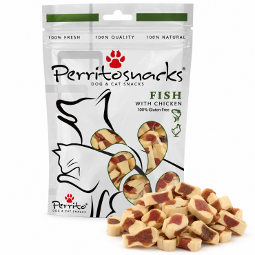 PERRITO mix fish and chicken gardumi zivtiņa ar zivi un vistu 50 g