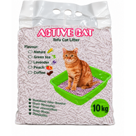 Active Cat persiks absorbējošās tofu granulas kaķu tualetei no dabīgām sojas šķiedrām 10 kg
