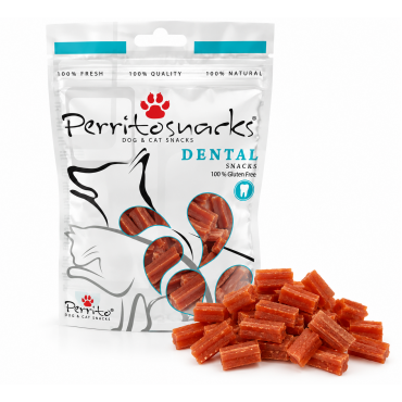 PERRITO dental fish snacks gabaliņi ar lasi zobu higiēnai 50 gr