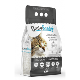 BENTYSANDY naturāls cementējošās smiltis kaķu tualetei 10 l..