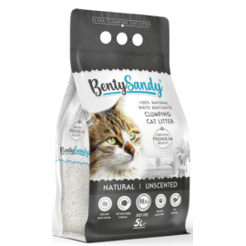 Cementējošās smiltis kaķu tualetei BENTYSANDY natural 5l