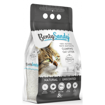 BENTYSANDY naturāls cementējošās smiltis kaķu tualetei 5 l