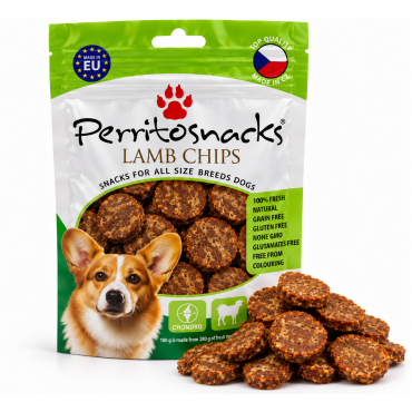 PERRITO lamb chips gardums čipsi ar jēra gaļu 100 g