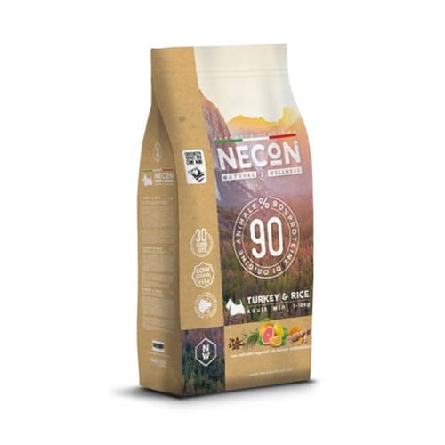 NECON NW tītars un rīsi sausa barība pieaugušiem mazo šķirņu suņiem 10 kg