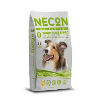 Necon Delicious Dog Adult Rich in Pork and Rice - sausā barība suņiem (cūkgaļa, rīsi) 12 kg 