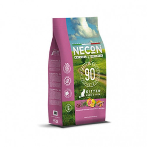 Necon Natural Wellness Kitten Pork & Rice - sausā barība kaķēniem ar cūkgaļu un rīsiem 10 kg