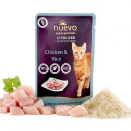 Konservi sterilizētiem kaķiem nuevo Sterilised Chicken & Ric..