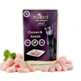 Konservi nuevo super-premium Pouch Chicken Rabbit kaķiem 85g..