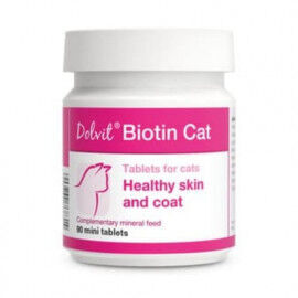 Minerālu papildbarība kaķiem Dolfos Dolvit Biotyna Cat veselīgam un skaistam apmatojumam 90 tab Minerālu papildbarība kaķiem Dolfos Dolvit Biotyna Cat veselīgam un skaistam apmatojumam 90 tab