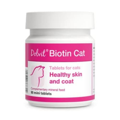 Minerālu papildbarība kaķiem Dolfos Dolvit Biotyna Cat veselīgam un skaistam apmatojumam 90 tab Minerālu papildbarība kaķiem Dolfos Dolvit Biotyna Cat veselīgam un skaistam apmatojumam 90 tab