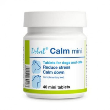 Minerālu papildbarība suņiem un kaķiem Dolfos Dolvit Calm mini nomierina un ierobežo stresu 40 tab