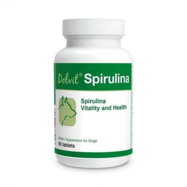 Minerālu papildbarība suņiem Dolfos Dolvet Spirulina vitalitāte un veselība 90 tab