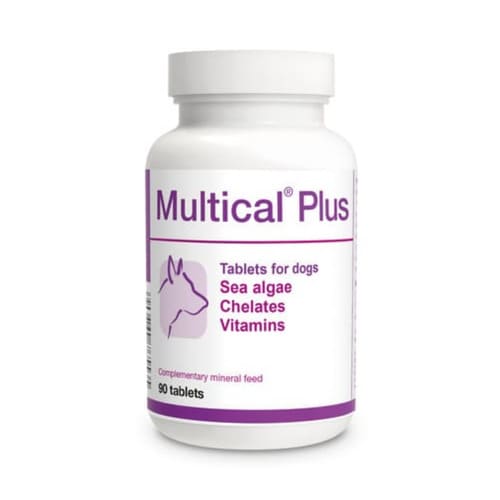 Minerālu papildbarība suņiem Dolfos Multical Plus jūras aļģes, helāti, vitamīni 90 tab