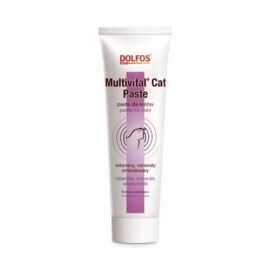 Papildbarība kaķiem Dolfos Multivital Cat Paste vitamīni, minerālvielas, aminoskābes, paste 100 g