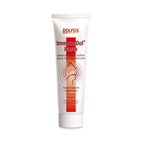 Papildbarība suņiem un kaķiem Dolfos ImmunoDol Paste atbalsta imunitāti, pasta100 g