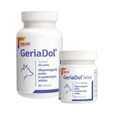 Minerālu papildbarība  Dolfos Dolvit GeriaDol small dog - gados vecākiem mazo šķirņu suņiem 90 tab