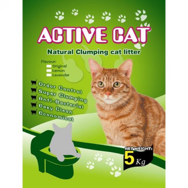 Cementējošās smiltis kaķu tualetei Active Cat Clumping 5l