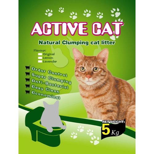 Cementējošās smiltis kaķu tualetei Active Cat Clumping 5kg