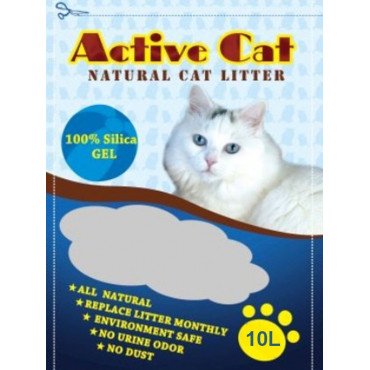 Silikagēla kaķu pakaiši Active Cat 10 l