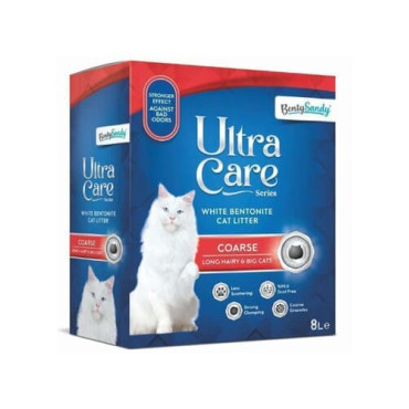 Cementējošās smiltis kaķu tualetei BENTY SANDY Ultra Care COARSE 8l