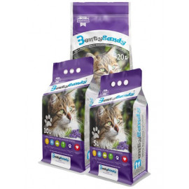 Cementējošās smiltis kaķu tualetei BENTYSANDY lavender 20l