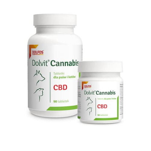 Dolvit Cannabis CBD - kaņepju tabletes  suņiem un kaķiem 30 tabl.