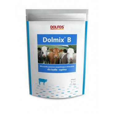 Papildu minerālbarība liellopiem Dolfos Dolmix B visiem vecumiem 2 kg