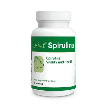 Minerālu papildbarība suņiem Dolfos Dolvet Spirulina vitalitāte un veselība 90 tab