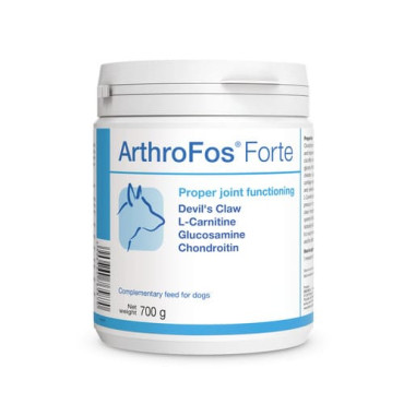 Minerālu papildbarība suņiem Dolfos ArthroFos Forte ar glikozamīnu un hondroitīnu 700 g
