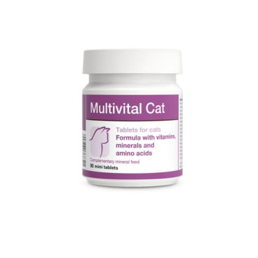 Minerālu un vitamīnu papildbarība kaķiem Dolvit Multivital Cat  90 tab