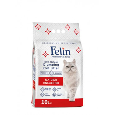 Cementējošās smiltis kaķu tualetei FELIN natural 10l