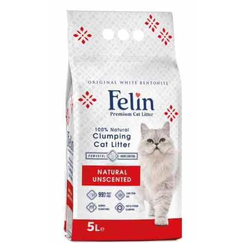 Cementējošās smiltis kaķu tualetei FELIN natural 5l