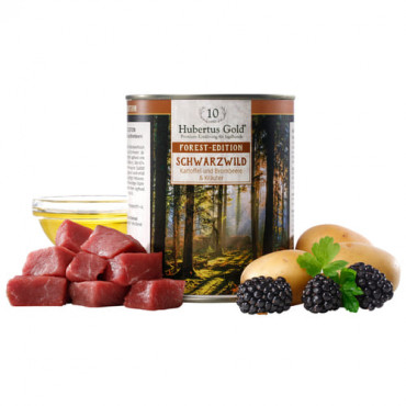 Konservi suņiem Hubertus Gold Forest - Edition Schwarzwild, mežacūkas gaļa, kazenes, kartupeļi 800 g
