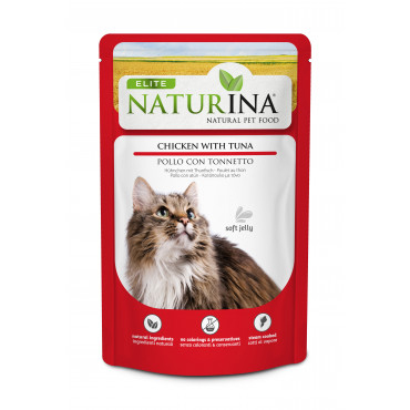 NATURINA ELITE - konservi kaķiem tuncis ar vistu želejā 70 g.