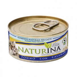 NATURINA ELITE - konservi kaķiem tuncis ar kalmāriem 70 g.