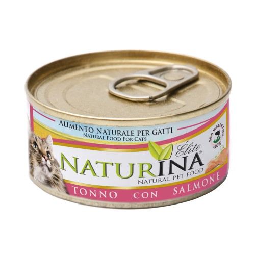 NATURINA ELITE - konservi kaķiem tuncis ar lasi 70 g.