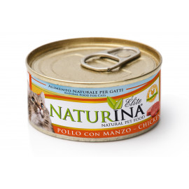 NATURINA ELITE -  konservi kaķiem vista ar liellopu gaļu 70g.