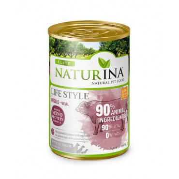 Elite Naturina dog Adult Life Style veal - konservi suņiem ar teļa gaļu 400g