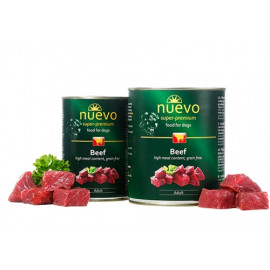 Konservi suņiem Nuevo Super Premium Beef ar liellopa gaļu 400 g Konservi suņiem Nuevo Super Premium Beef ar liellopa gaļu 400 g