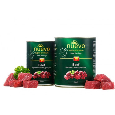 Konservi suņiem Nuevo Super Premium Beef ar liellopa gaļu 400 g