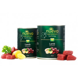 Konservi suņiem Nuevo Super Premium Lamb & Potato ar jēru un kartupeļiem 800 g Konservi suņiem Nuevo Super Premium Lamb & Potato ar jēru un kartupeļiem 800 g