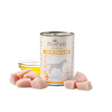 Konservi suņiem Nuevo Sensitive 100% Chicken no svaigas vistas gaļas 400 g