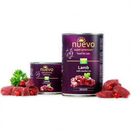 Konservi senioru kaķiem nuevo Senior Lamb & Cranberries ar jēru un dzērvenēm 400 g Konservi senioru kaķiem nuevo Senior Lamb & Cranberries ar jēru un dzērvenēm 400 g