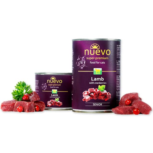 Konservi senioru kaķiem nuevo Senior Lamb & Cranberries ar jēru un dzērvenēm 400 g Konservi senioru kaķiem nuevo Senior Lamb & Cranberries ar jēru un dzērvenēm 400 g
