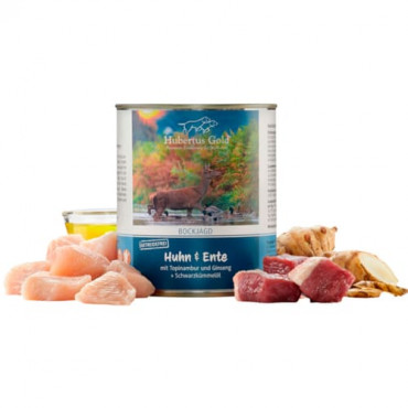 Konservi suņiem Hubertus Gold Ente & Huhn ar pīles gaļu un vistu 800 g